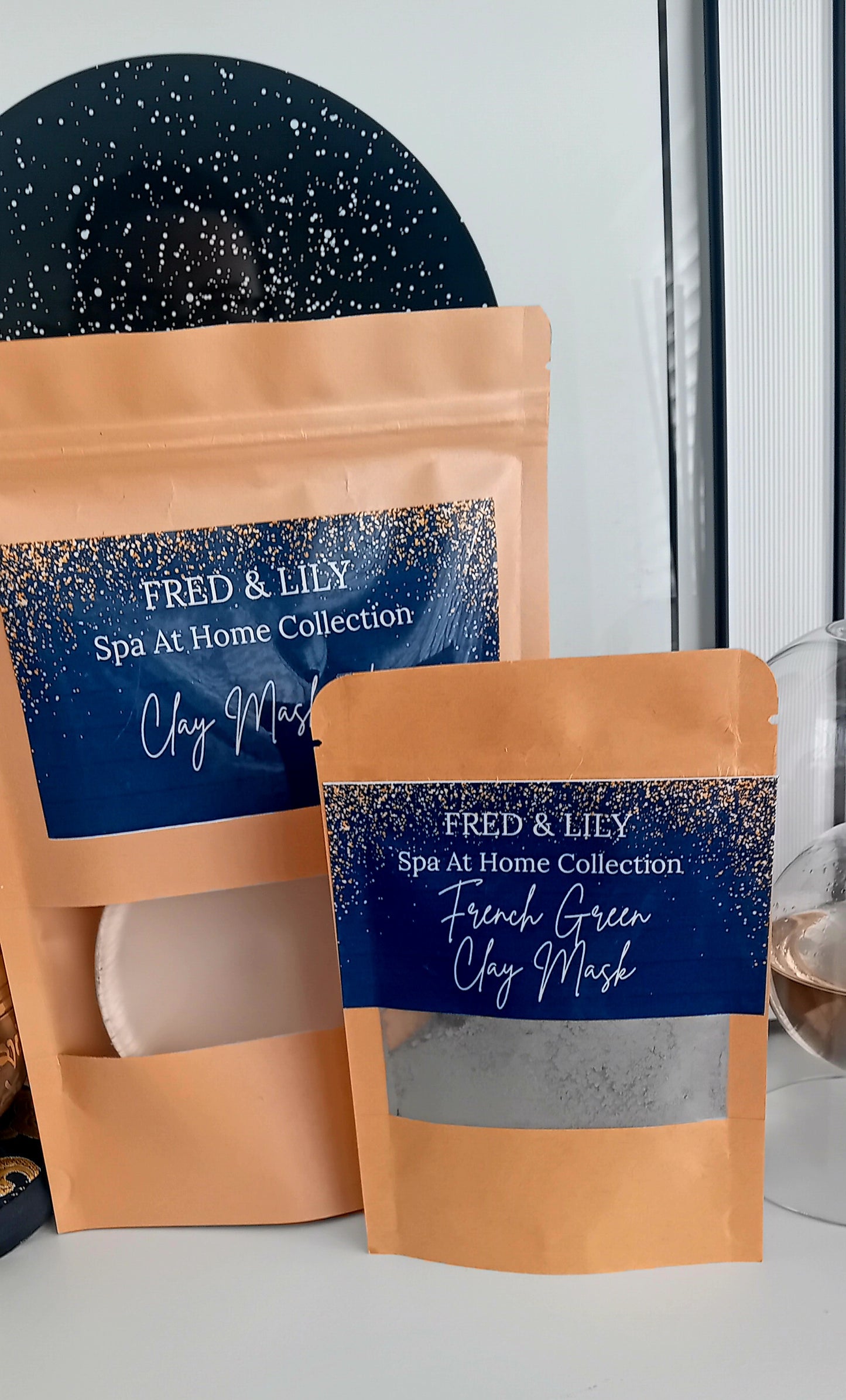 French Green Clay Face Mask Set - Cleansing and Exfoliating