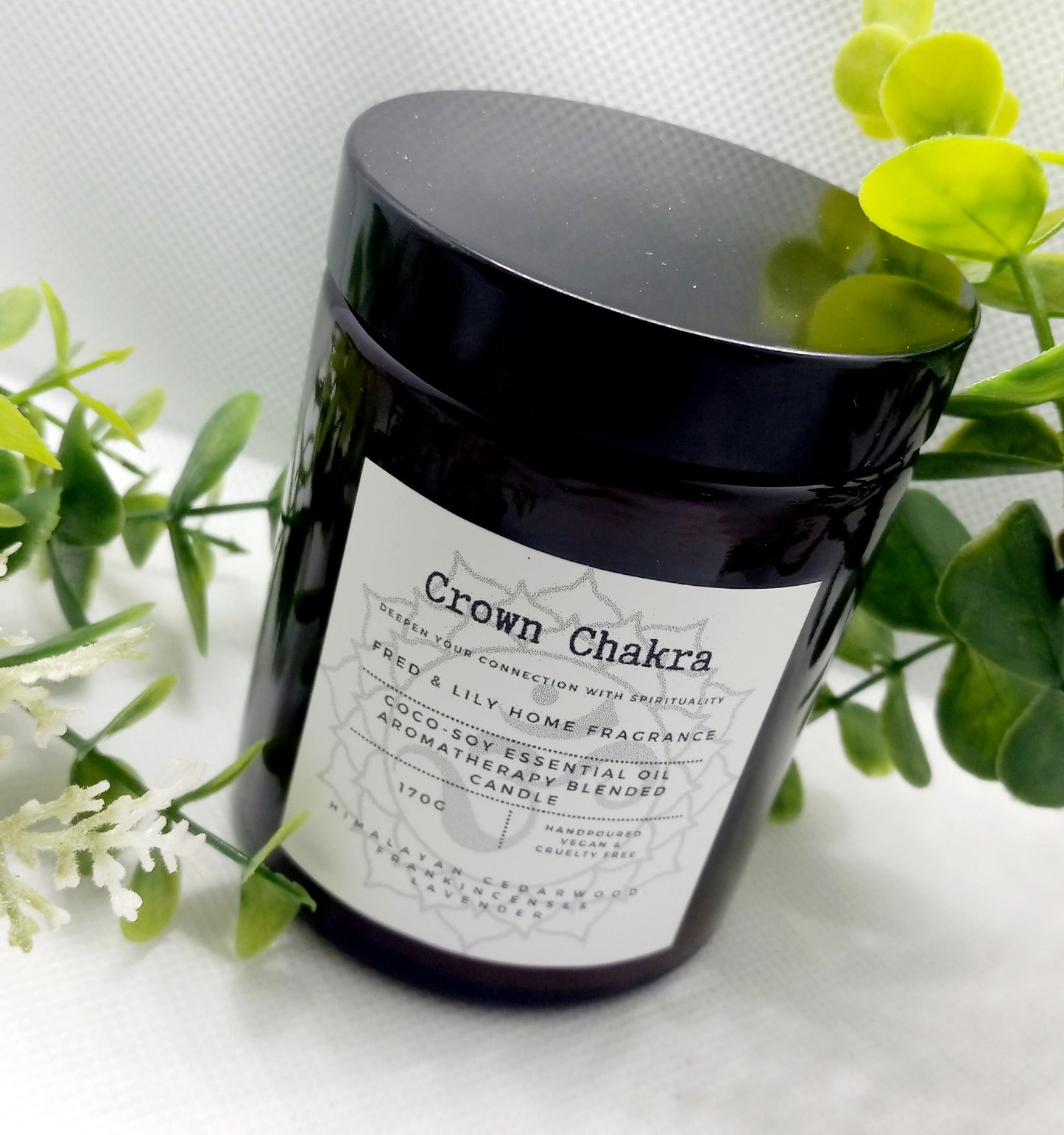 Aromatherapy Chakra Mood Enhancing Essential Oil Blended Candle - Crown Chakra