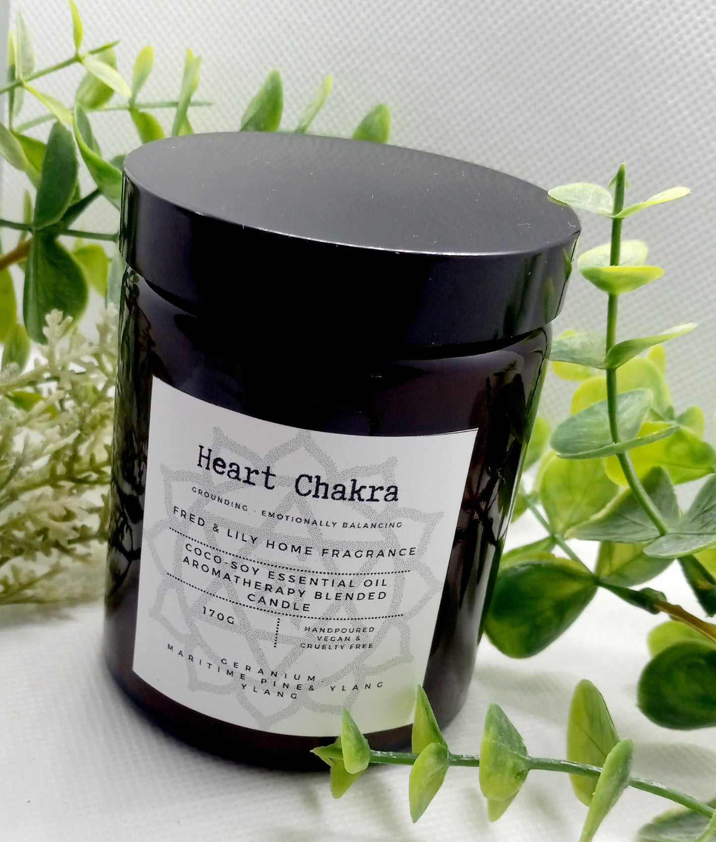 Aromatherapy Chakra Mood Enhancing Essential Oil Blended Candle - Heart Chakra