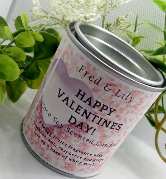 Happy Valentines Day Candle