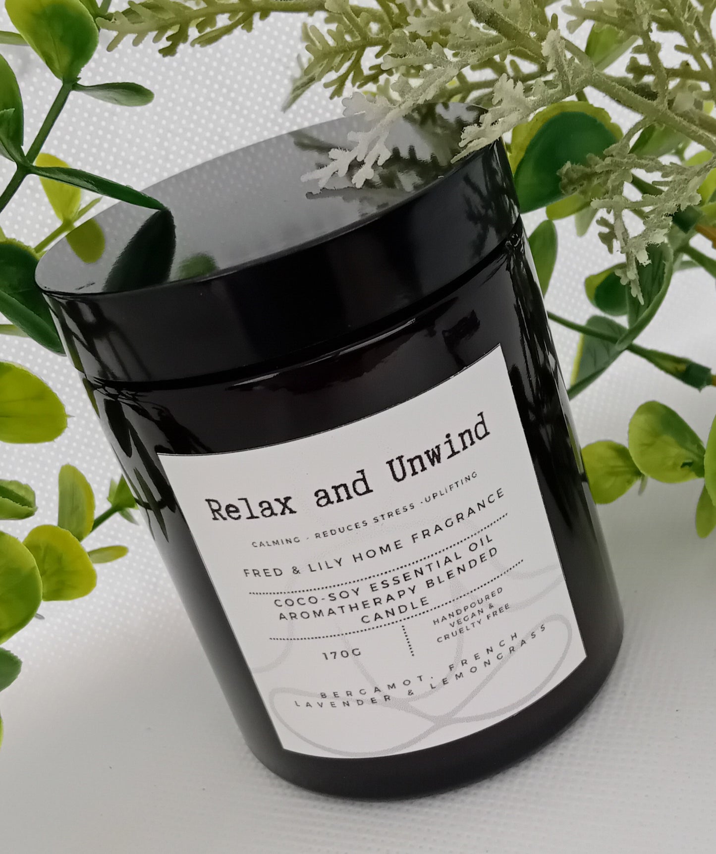 Aromatherapy Relax and Unwind Mood Enhancing Essential Oil Blended Candle