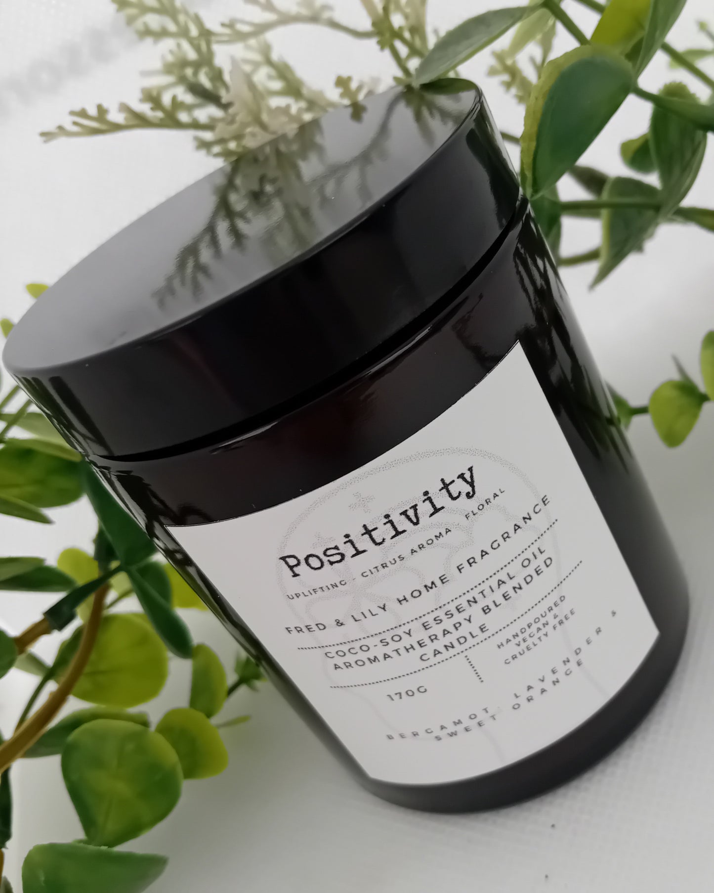 Aromatherapy Positivity Mood Enhancing Essential Oil Blended Candle