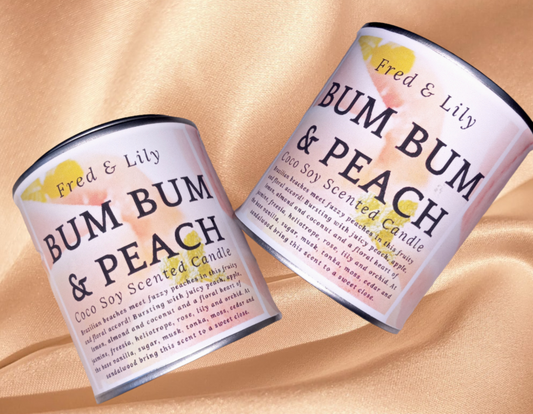 Bum Bum and Peach Scented Candle 250g