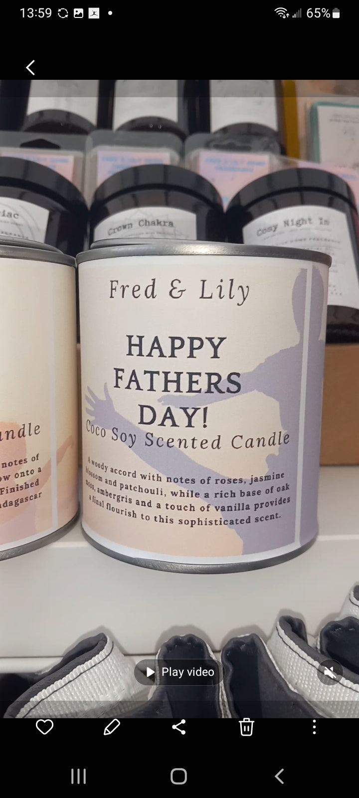 Happy Father's Day Candle