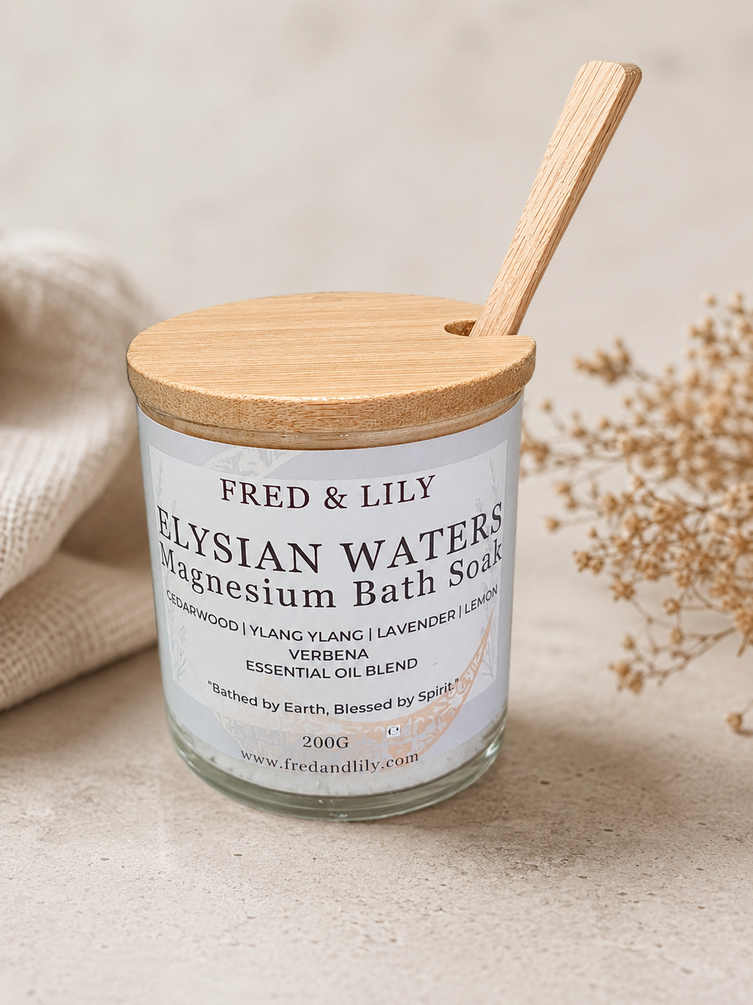 Magnesium Bath Soak | Elysian Waters | 100% Essential Oil Blend