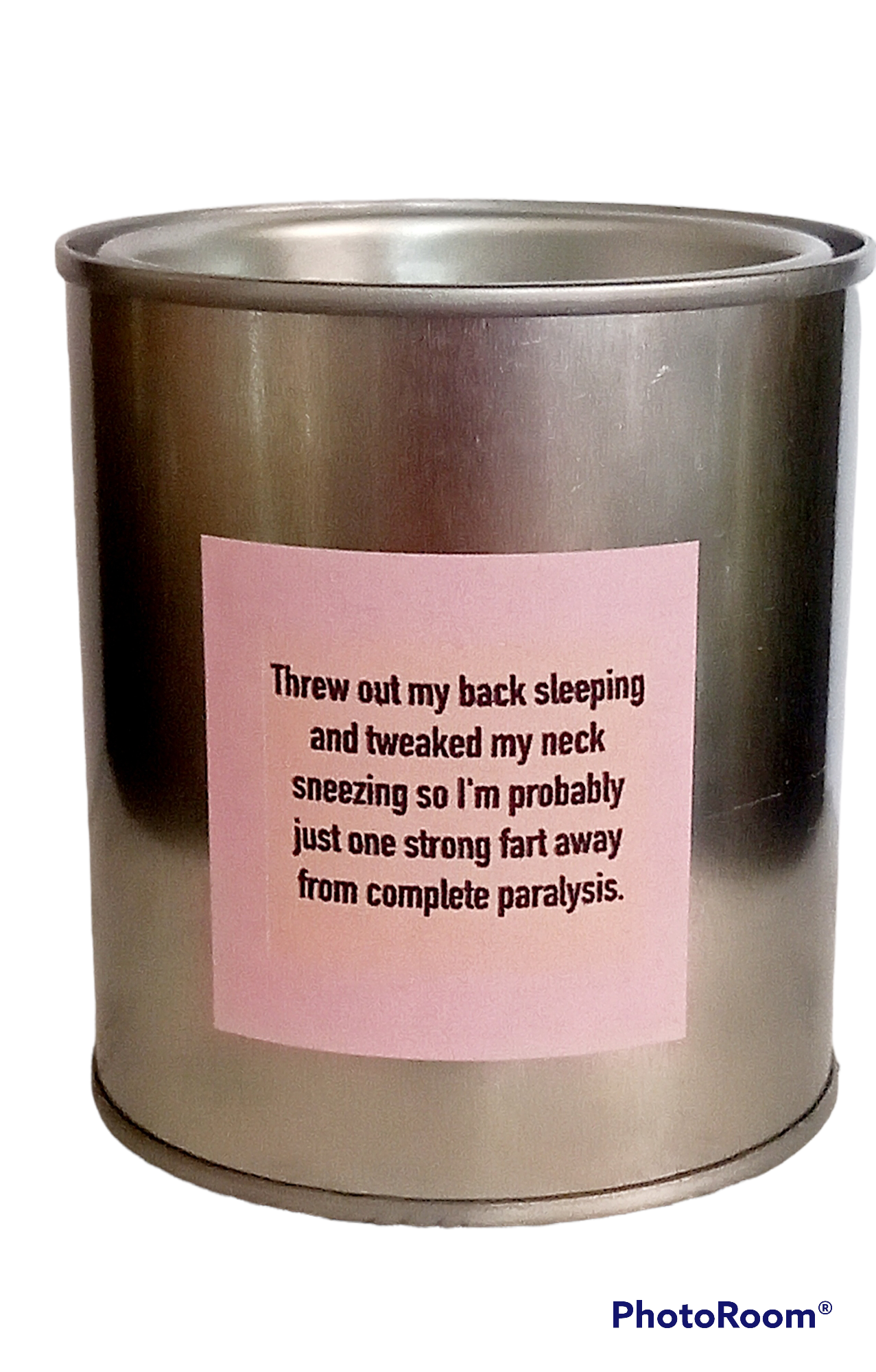 Threw Out My Back, Funny Quote Scented Candle